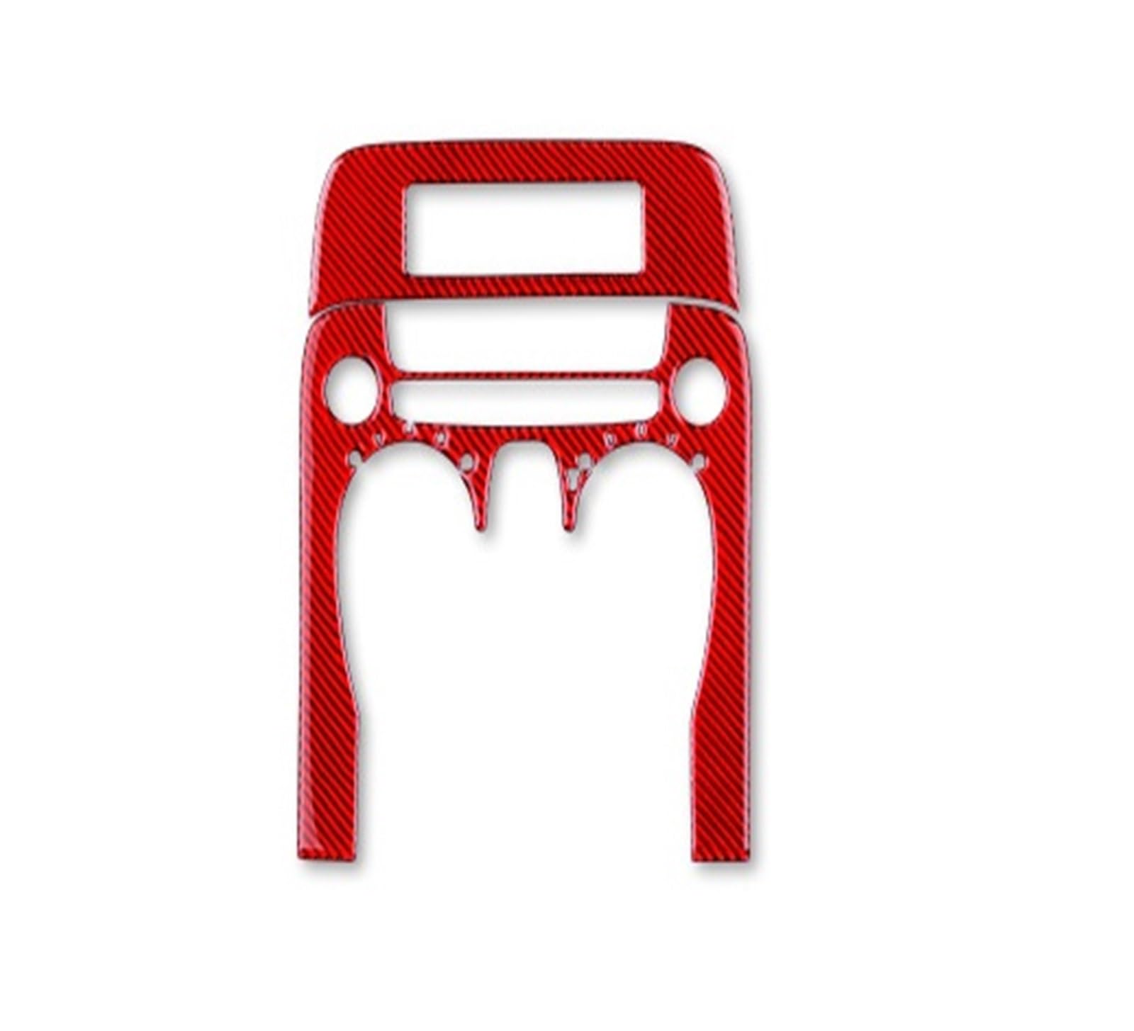 Interior Trim for Chevrolet for Camaro 2010 2011 Interior Trim Car Air Conditioning Switch Panel Cover Real Carbon Fiber Sticker Cover Trim Sticker(AC Panel Red)