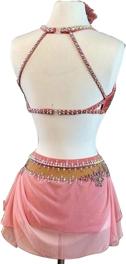 Lyrical Dance Dress Diamond-Encrusted Split Girl Competition Performance