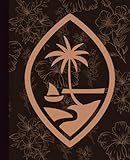 Composition Notebook College Ruled: Island Theme with Guam Symbol | 110 pages, 7.5 x 9.25