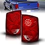 AmeriLite for 2005-2011 Dodge Dakota Clear Red LED Replacement Tail Light Assembly - Driver and Passenger Side