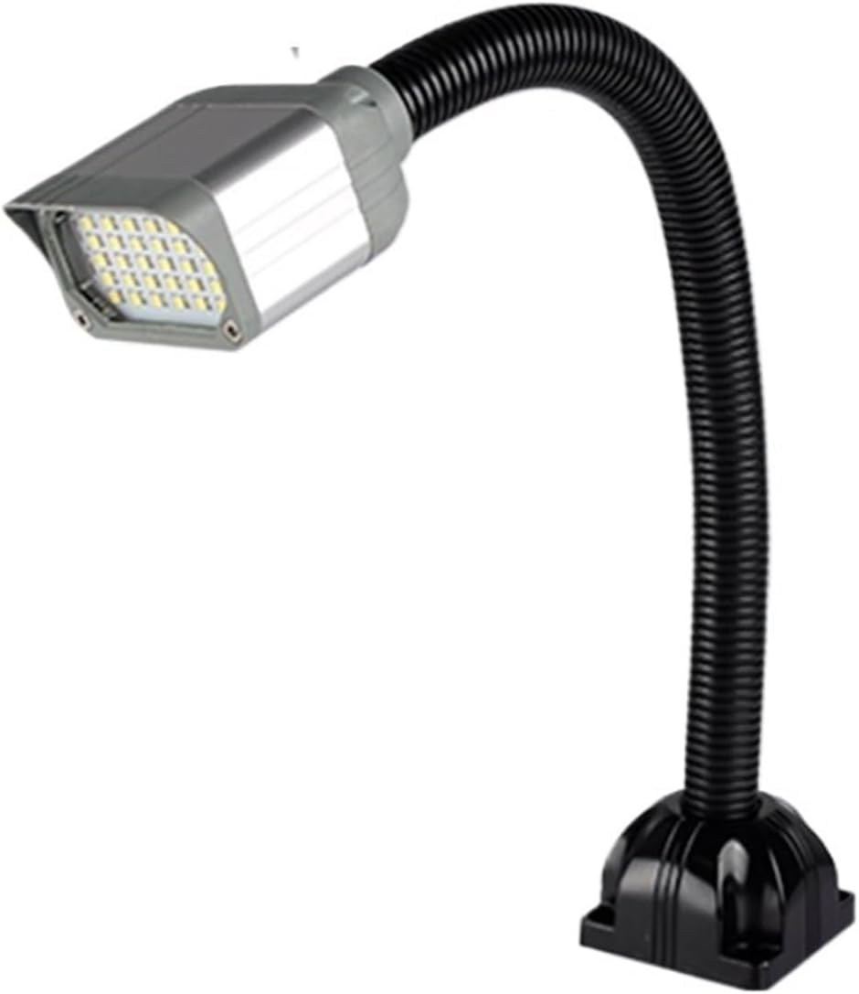 Long Flexiable Gooseneck LED Machine Tool Working Lamp Magnetic Lamp 24V Metal Header Punch/Milling Machine Lamp(L Type Base 24V 4W)
