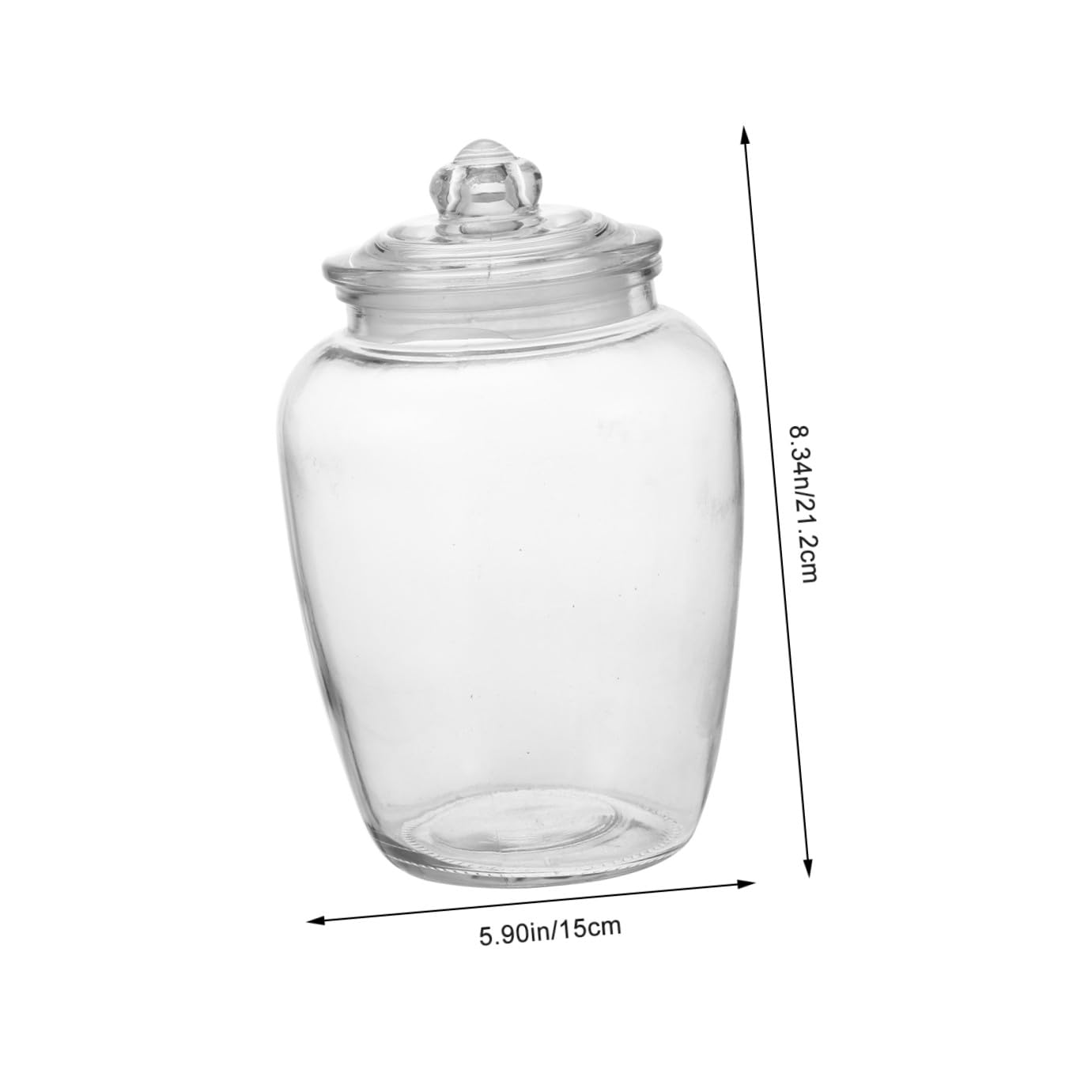 Beavorty Vorratsglas aus Glas 2200ml mit Schraubverschluss für Haushalt und Honiglagerung Transparenter Aufbewahrungsbehälter