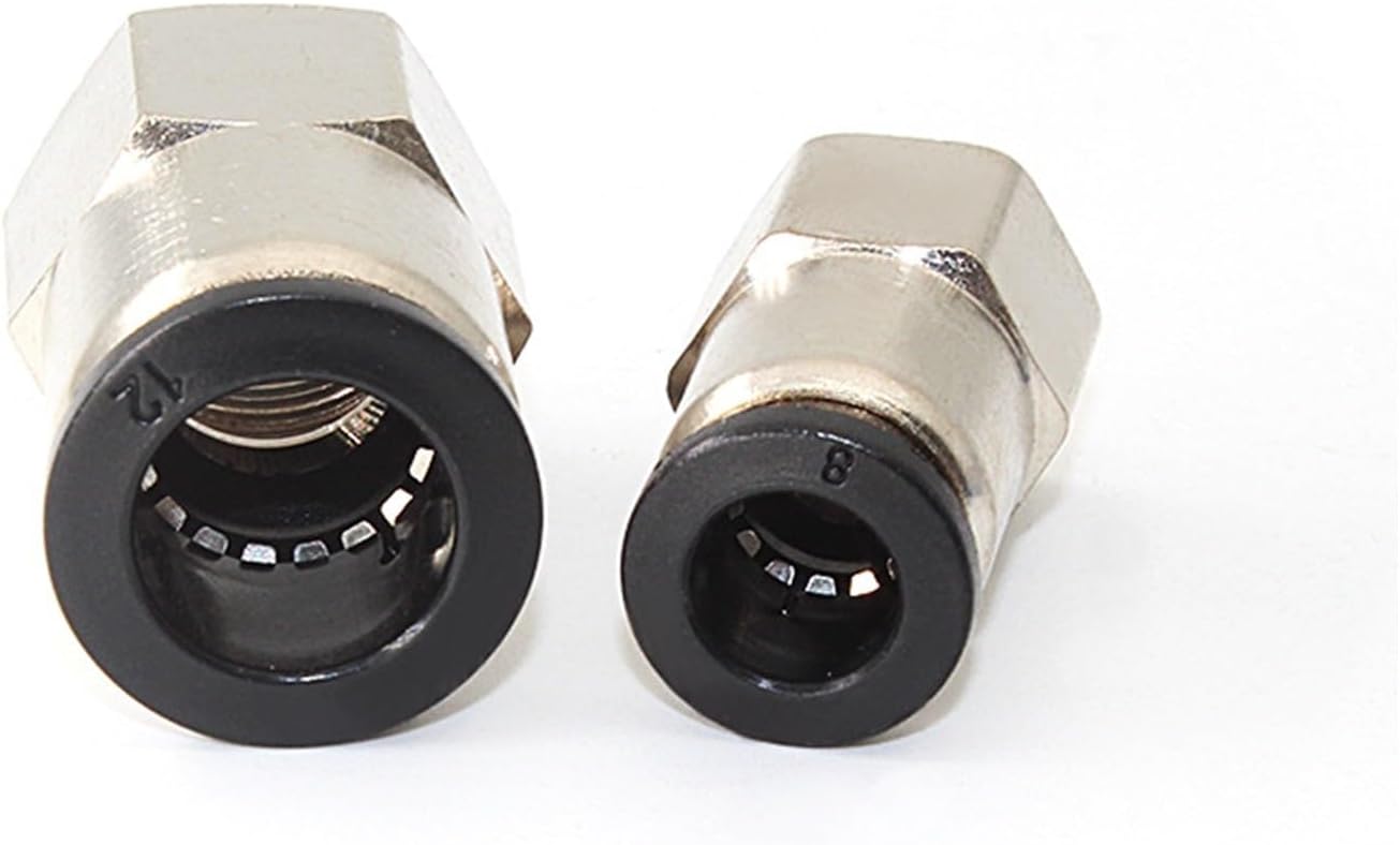 4 6 8 10 12mm Hose Tube 1/8 3/8 1/2 1/4 Inch Female Thread Brass Pneumatic Connector 5Pcs(PCF10-1/8'')