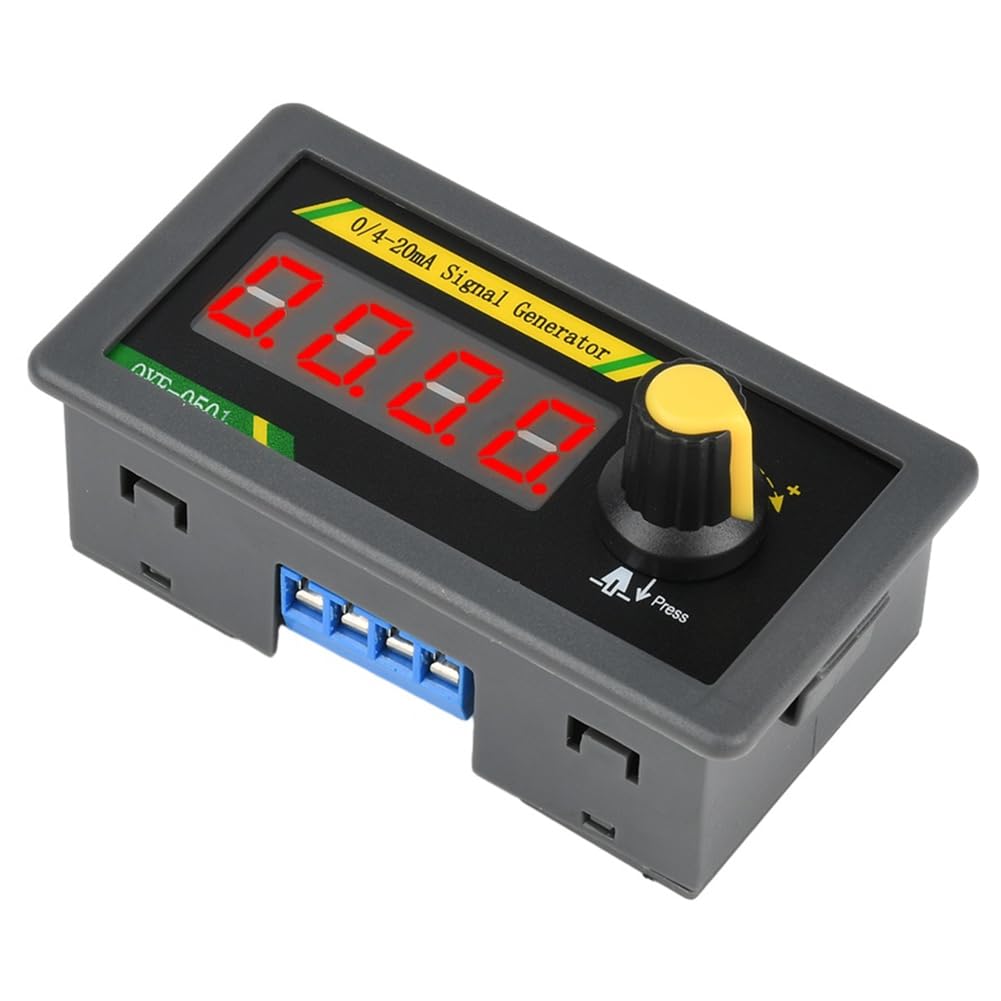 Aundhegrtt Black Dc 12-24V 0/4-20Ma Adjustable Current Signal Generator Four-Digit Display Analog Sensor Simulator For Plc Testing