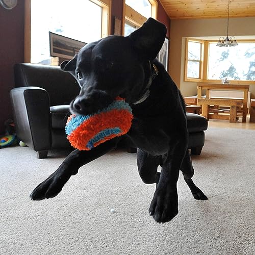 Image of Chuckit! Indoor Fetch Roller Toy for Dogs - Interactive Dog Toys for Boredom, Orange and Blue 4.7 inches (Pack of 12)