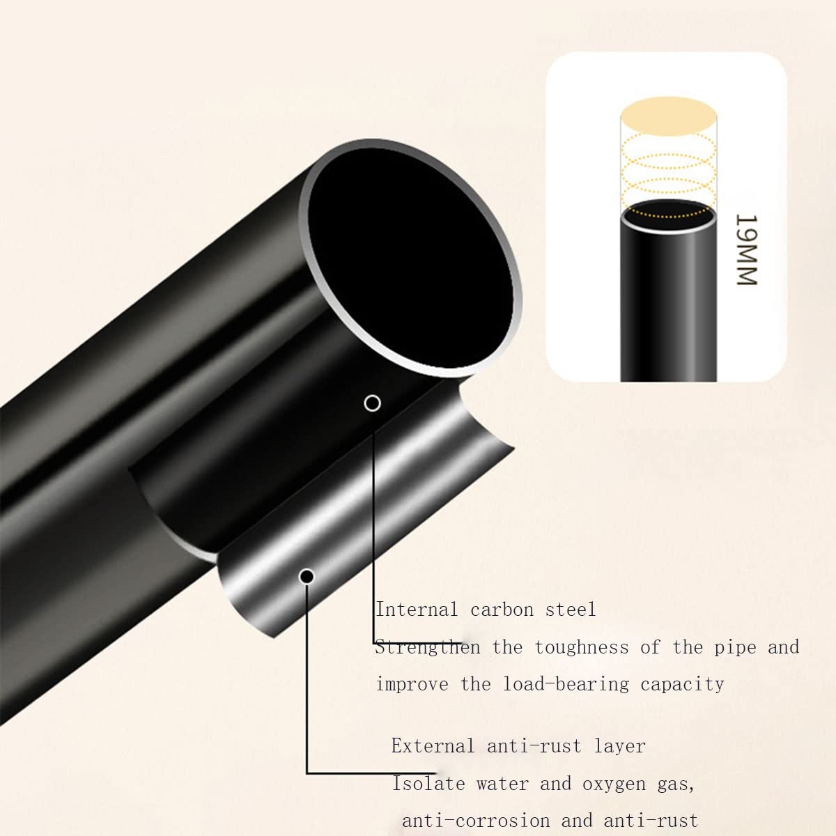Amig - Ïken Clothes Rail Organiser with Rod and Lower Shelf 110 x 45 x 155 cm Metal in Matte Black Ideal for Bedroom, Hallway or Entrance Amig - Ïken Clothes Rail Organiser with Rod and Lower Shelf 110 x 45 x 155 cm Metal in Matte Black Ideal for Bedroom, Hallway or Entrance