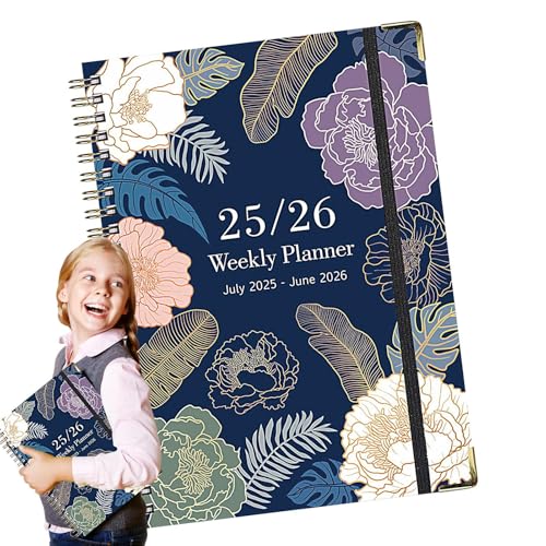 Agenda Épais A5 2025-2026 Carnet à Anneaux Cahier Scolaire Études Droit