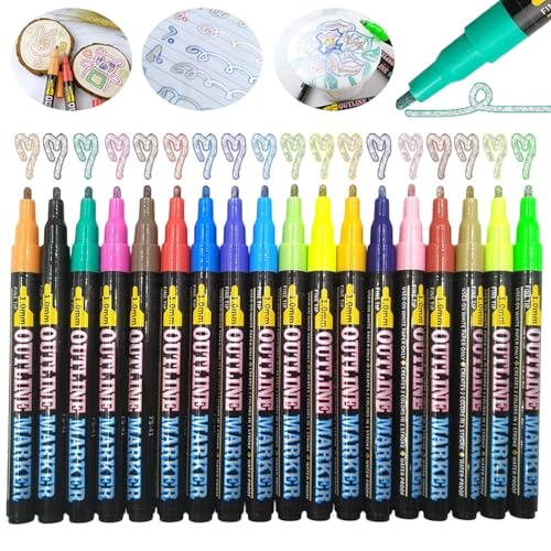 Marqueurs fluorescents esthétiques et couleurs assorties en set - 6