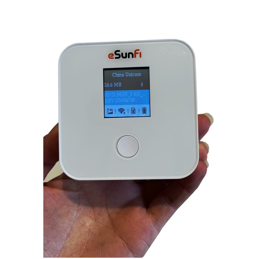 eSunFi SHFiEL40 Router Hotspot Mobile 4G LTE, WiFi Portatile Ad Alta Velocità in Tutto Il Mondo, Nessuna Scheda SIM Necessaria, Rete Wireless Sicura Ovunque