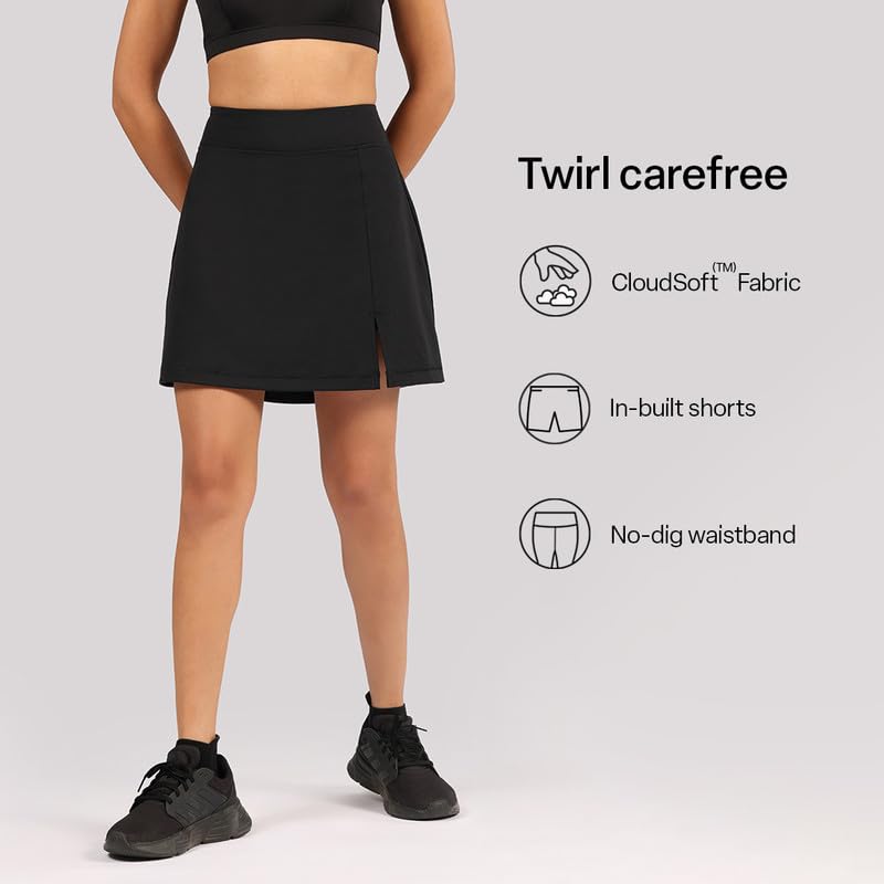 Image of BlissClub Ultimate Skorts | in-Built Shorts | Side Pocket | Side Slit at Hem | Invisible Back Pocket | CloudSoft TM Fabric
