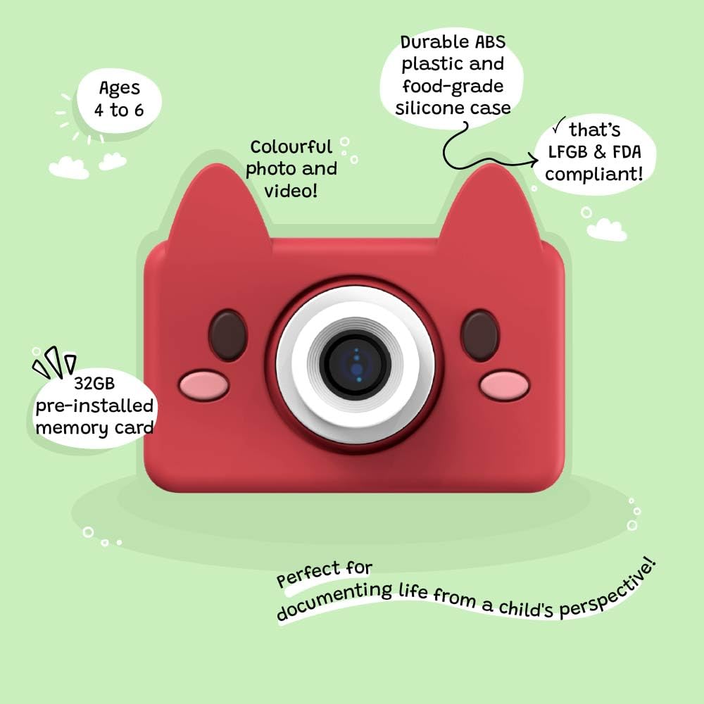 レトロ　子供携帯 DIGITAL-v4 onoeman Kidamento Kids Digital Camera & Video Camcorder, Soft BPA