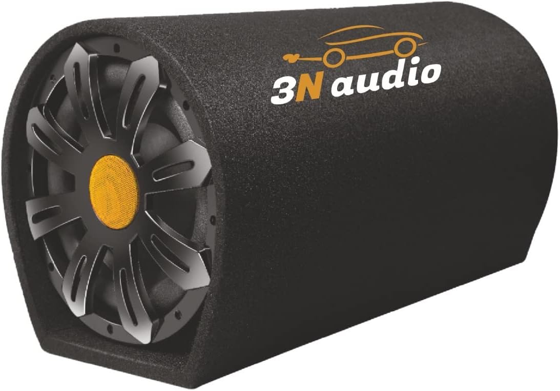 3N AUDIO 8 Inch Active Bass Tube Subwoofer with Inbuilt