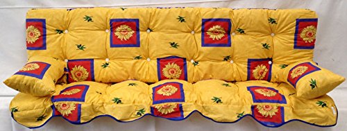 Preisvergleich Produktbild Polsterauflage,Sonnenblumen gelb Hollywoodschaukel, Auflage, Hollywood, Sitzauflage, Gartenschaukelauflage