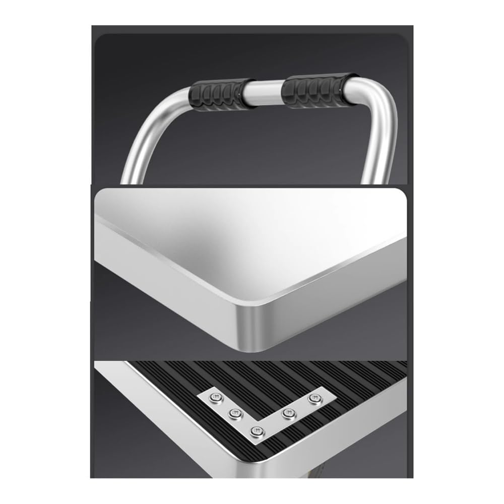 Carro Industrial de Plataforma Plana Plegable, silencioso y Resistente, diseño de Carrito utilitario para el hogar, Compras y Uso doméstico.
