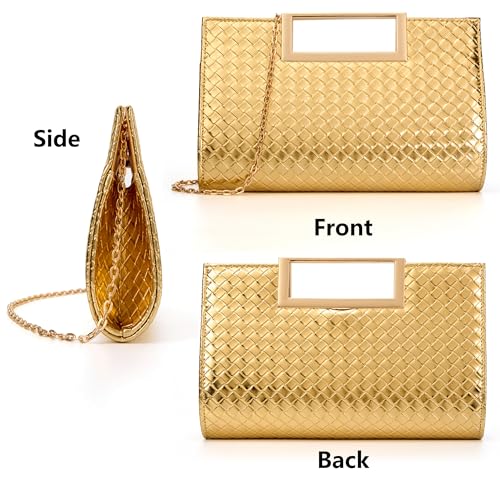 Image of Gurina Evening Clutch Purses for Women Formal Party Clutch Bags Cocktail Prom Fashion PU Leather Shoulder Handbags
