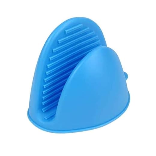 Los guantes de silicona para hornos instantáneos o en la cocina se usan como agarraderas o soportes para hornear. Los soportes para guantes se pueden usar al cocinar en una parrilla (azul, 1pcs)