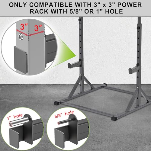 Nordic Hamstring Curl & Safety Spotter Arms Attachments for 2"x2" & 3"x3" Power Racks, Home Gym Strength Training - Image 3