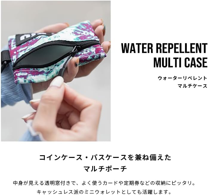 KiU キウ ウォーターリペレントマルチケース WR MULTI CASE wpc 撥水 防水 カラビナ Dカン付き コインケース イヤホンケース 化粧ポーチ リップケース 通勤 通学 アウトドア 登山 山登り ハイキング 修学旅行 旅行 トラベル オフィス メイク イベント フェス かっこいい かわいい おしゃれ 便利 メンズ レディース ユニセックス 80s幾何学 K283-400