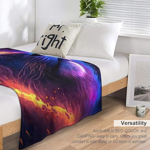 Couverture lion adulte enfant plaid flannel lit sofa couverture moelleuse - 7