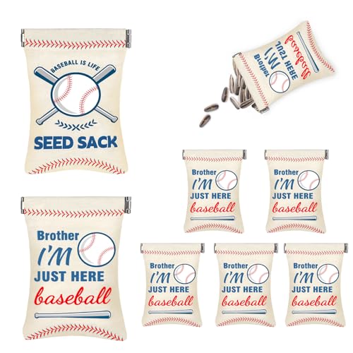 5 Pcs Baseball Seed Sack Bags & Coin Purses