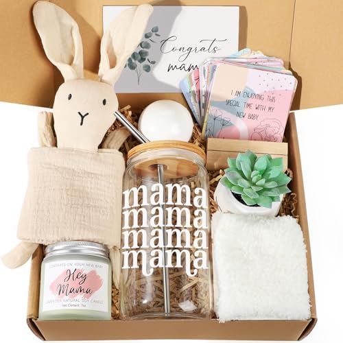 New Mom Care Package &amp; Baby Shower Gift, Pregnancy Gifts for Expecting Mom to Be, Postpartum Gifts for Mom Wife Daughter Sister Friends Coworkers, First Time Pregnancy Mothers Day Birthday Gift