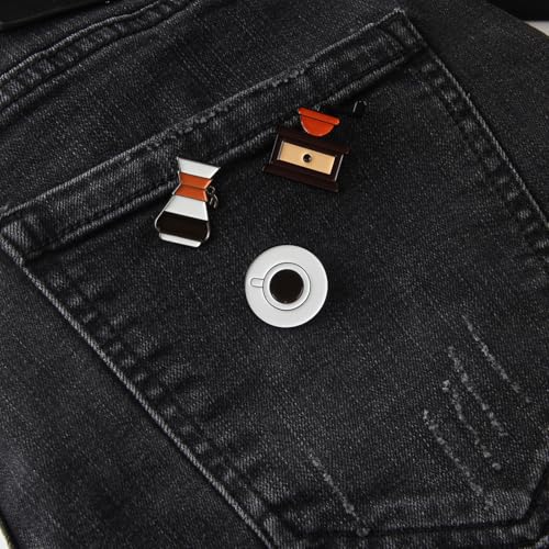 6PCS Coffee Equipments Enamel Pins Bulk, Cartoon Cute Cool Machine Mug Lapel Backpack Hat Pin Set, Decorative Crooches Button for Jeans, Jackets, Bags, Dress, Shoes3