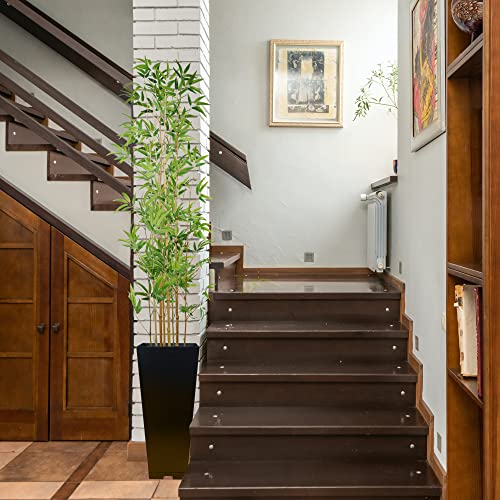 Worth Garden 10 Pcs Bamboo Silk Trees Artificial Plants, Up To 7Ft Realistic Faux Bamboo Tree (Pot Is Not Included), Tall 82In Indoor Outdoor Decor, 10 Thin Trunks, Green. #TOP4