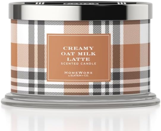 Homeworx3 Wick Creamy Oak Milk Latte 14 Oz Candle Notes of Cinnamon Oat Milk, Butter, Vanilla Cake, Warm Maple Syrup