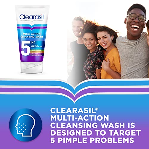Clearasil 5-In-1 Face Wash 150 ml, Salicylic Acid Cleanser for Acne, Blackheads, Anti-Redness, Spot Treatment, Reduces Pimples, Clears Skin, Effective Skincare Solution - Image 3