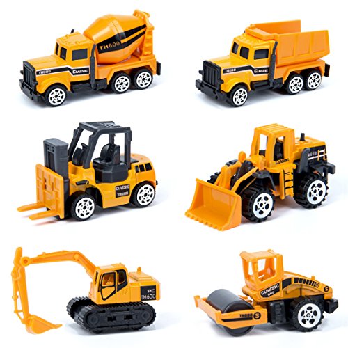 image for Elongdi Die-Cast Construction Toys Set, Excavator Toy Vehicles, Dump T