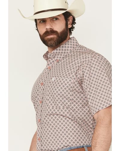 Cinch Men's Pink Print Short Sleeve Shirt2