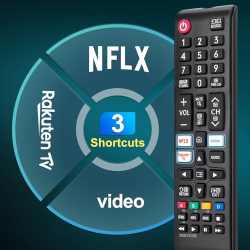 Replacement-for-Samsung-TV-Remote-Control, Universal Smart-Remote-for-Samsung 4K LCD LED QLED UHD FHD HD HDR Crystal Smart TV(2 Pack) - Image 3