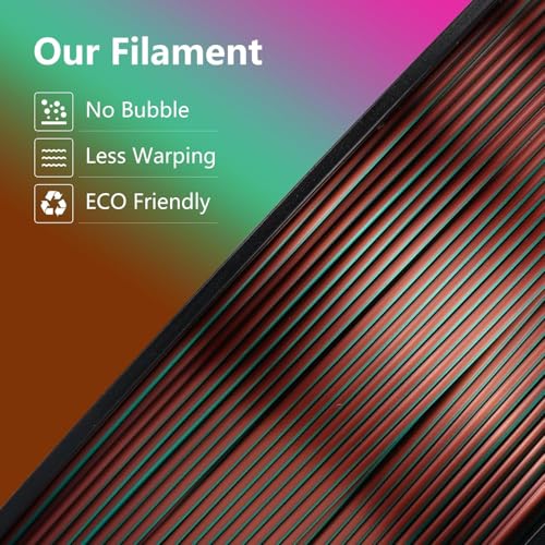 Image of 250G Silk PLA 3D Printer Filament 1.75mm Filajoy3D 3D Printing Filament Dimensional Accuracy + /- 0.03mm for Most FDM 3D Printers,Green Purple Copper