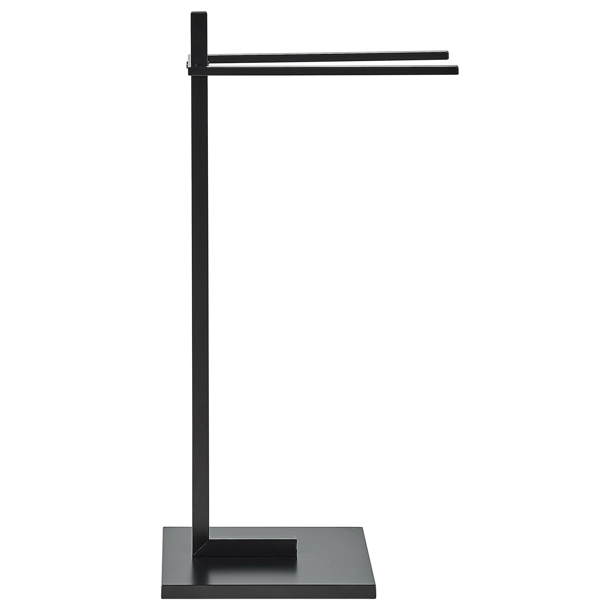 Portasciugamani Da Terra In Acciaio Nero - 2 Bracci, Moderno, Per Bagno Contemporaneo - Foto 6