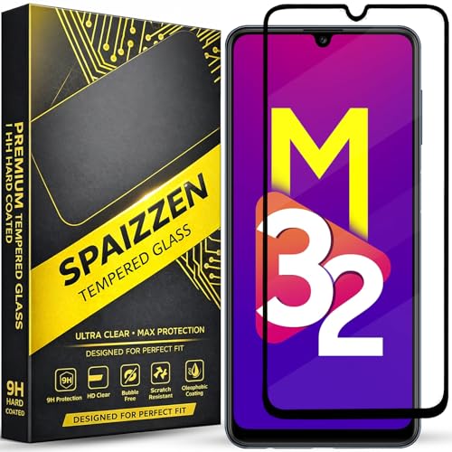 Image of Military-Grade Tempered Glass Screen Protector Compatible for Samsung Galaxy M32 4G with Edge to Edge Coverage and Easy Self Installation kit