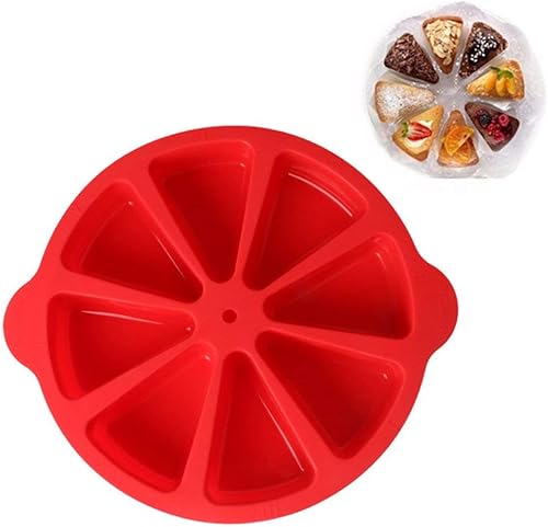 Miniatura 8 de Molde de silicona triangular para hornear pan de maíz antiadherente para pastel de 8 cavidades, perfecto para brownies, magdalenas, cupcakes, jabón,