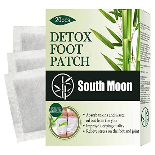 DÄ“tÅx Foot Pads, Foot Care Pads, Anti-Stress Relief Foot Pads, Pain Relief & Better Sleep, Bamboo Vinegar Natural Cleansing Foot DÄ“tÅx Pads with Adhesive Sheet (20 PCs)