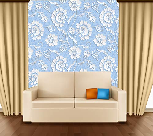 Image of DECOR PRODUCTION Self Adhesive Wallpaper Wall Sticker for Home Decor, Living Room, Bedroom, Hall, Kids Room, Play Room (PVC Vinyl, Water Proof 10 sq.ft) 16x90 Inches Each Strip