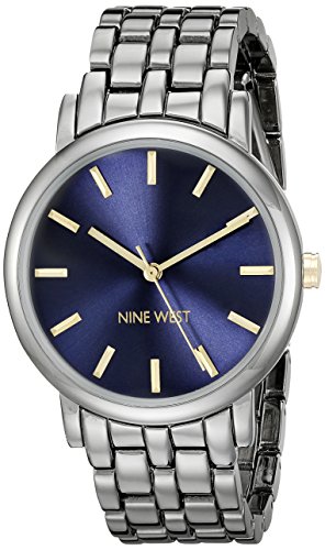 Nine West Women's NW/1805BLGN Watch Gunmetal Bracelet