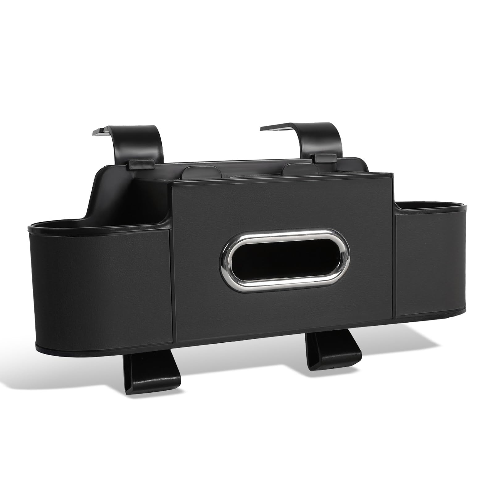 Car Seat Back Organizer with Cup Holders & Tissue Box for Buick Regal 2011-2020 2021 2022 2023 2024 2025 2026, Car Headrest Rear Seat Multifunctional Storage Box, Car Accessories,A Black