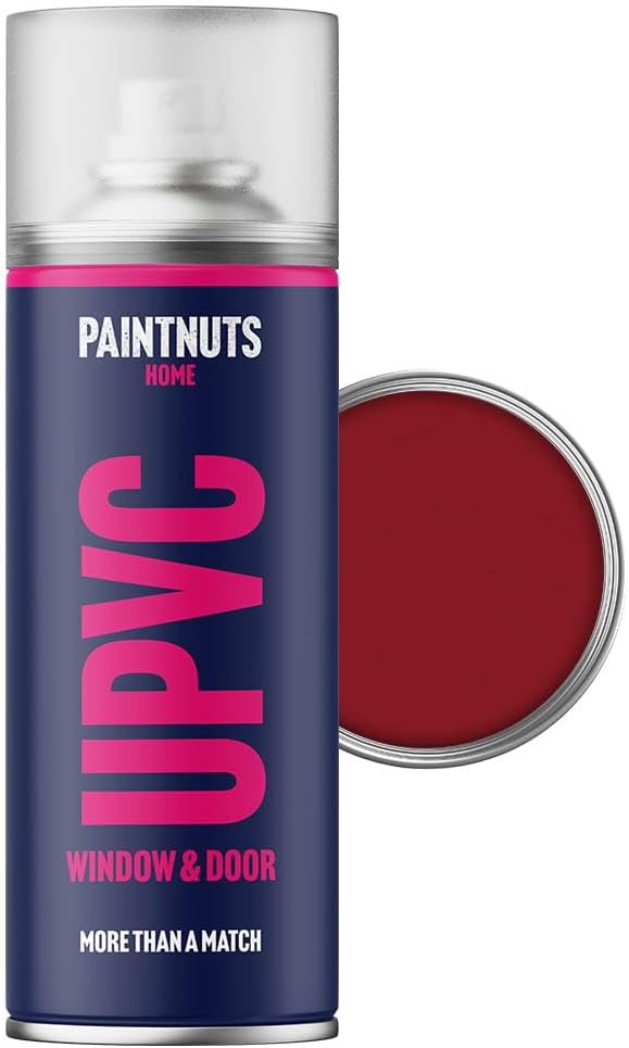 Paintnuts uPVC Window & Door Paint - RAL-3003 - RUBY RED Gloss 400ml Spray Can