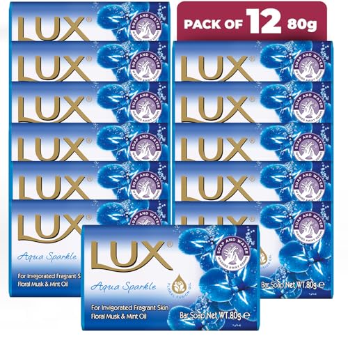 Lux Blue Aqua Sparkle Seifenstücke 80 g x 12