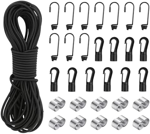 Farerkass Elastique En Caoutchouc, 6×15 Corde En Caoutchouc Avec 10