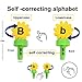Skoolzy Alphabet Learning Toys Peg Board Set - Flower Garden Building Toys - ABC Puzzle Educational Toy for Toddlers, Preschool - Montessori Alphabet Letters Fine Motor Skills Ages 3+ (58pc)