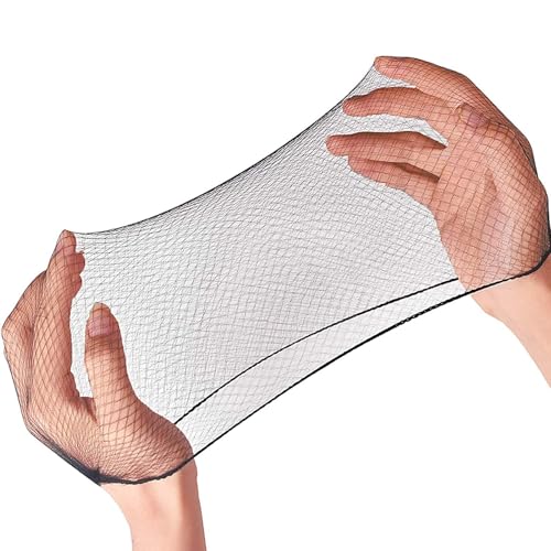 Hair Net 100Pcs 22 Inch Black Elastic Invisible Mesh for Food Service, Ballet Bun, Sleeping & Wig
