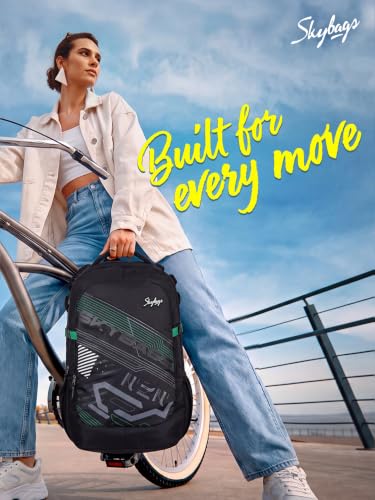 Image of Skybags Quantum College Laptop Backpack for Men & Women | 34L Backpack with Rain Cover & Laptop Compartment | Office, College, School Backpack