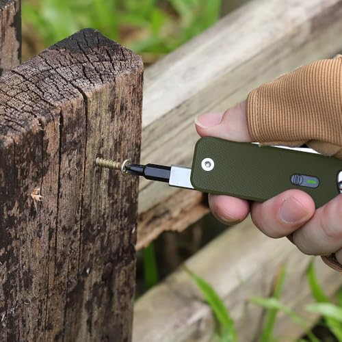 Image of ROXON S503G 9 in 1 Mini Multi Tool EDC Pocket Knife Multitool with G10 Handle,Scissors,Screwdriver,Threader,Awl, Flat Screwdriver,Ruler,Tweezers for Outdoors Fishing Camping,Gifts for Men (Green)