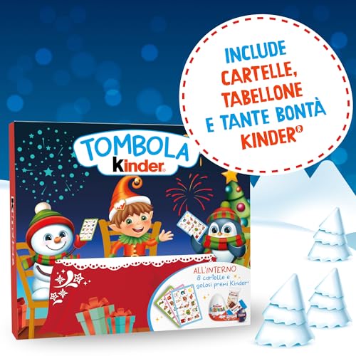Kinder Tombola - 23 Snack Dolci Al Cioccolato Assortiti Con Cartelle E Tabellone Idea Realo E Per Feste In Avvento, A Natale E Capodanno, 205 Grammi - 2
