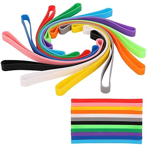 ruggito 24 Pcs Silicone Rubber Bands Planner Large Elastic Bands Rubber Wrapping Bands for Office Supply,File Folders,Books,Art,School,Home Cover