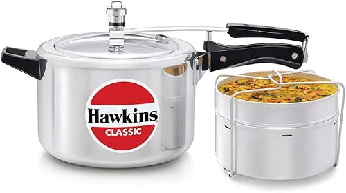 Hawkins Olla a presión clásica de aluminio con separador, 5 litros